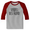 Raglan 3/4 Roundneck Shirt (Gray Body) Thumbnail