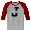 Raglan 3/4 Roundneck Shirt (Gray Body) Thumbnail