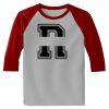 Raglan 3/4 Roundneck Shirt (Gray Body) Thumbnail