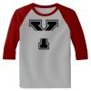 Raglan 3/4 Roundneck Shirt (Gray Body) Thumbnail