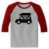 Raglan 3/4 Roundneck Shirt (Gray Body) Thumbnail