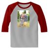 Raglan 3/4 Roundneck Shirt (Gray Body) Thumbnail