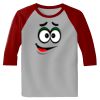 Raglan 3/4 Roundneck Shirt (Gray Body) Thumbnail