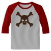 Raglan 3/4 Roundneck Shirt (Gray Body) Thumbnail