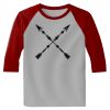 Raglan 3/4 Roundneck Shirt (Gray Body) Thumbnail