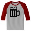 Raglan 3/4 Roundneck Shirt (Gray Body) Thumbnail