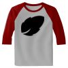 Raglan 3/4 Roundneck Shirt (Gray Body) Thumbnail