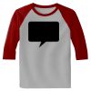 Raglan 3/4 Roundneck Shirt (Gray Body) Thumbnail