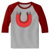 Raglan 3/4 Roundneck Shirt (Gray Body) Thumbnail