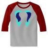 Raglan 3/4 Roundneck Shirt (Gray Body) Thumbnail