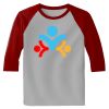 Raglan 3/4 Roundneck Shirt (Gray Body) Thumbnail