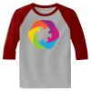 Raglan 3/4 Roundneck Shirt (Gray Body) Thumbnail