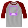 Raglan 3/4 Roundneck Shirt (Gray Body) Thumbnail