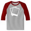 Raglan 3/4 Roundneck Shirt (Gray Body) Thumbnail