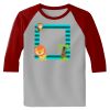 Raglan 3/4 Roundneck Shirt (Gray Body) Thumbnail