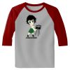 Raglan 3/4 Roundneck Shirt (Gray Body) Thumbnail