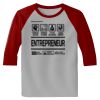 Raglan 3/4 Roundneck Shirt (Gray Body) Thumbnail